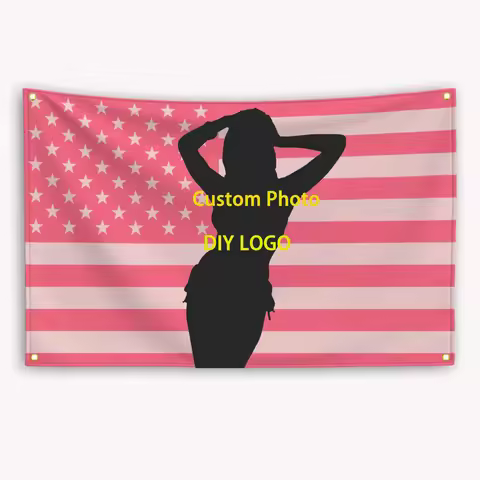Custom Photo Pink American Tapestry Personalized Tapestry Design Celebrity Funny Flag Bedroom Decor