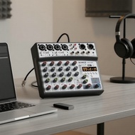 BOMGE Professional 6-Channel DJ Audio Mixer, 99DSP Pro HiFi, USB & Bluetooth, MP3 Interface BOMGE Pr