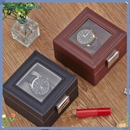 AKIYAMAMIO Watch Box, Wood 1 Watch Slot Watch Storage Box, Portable Leather Watch Collection Box Wat