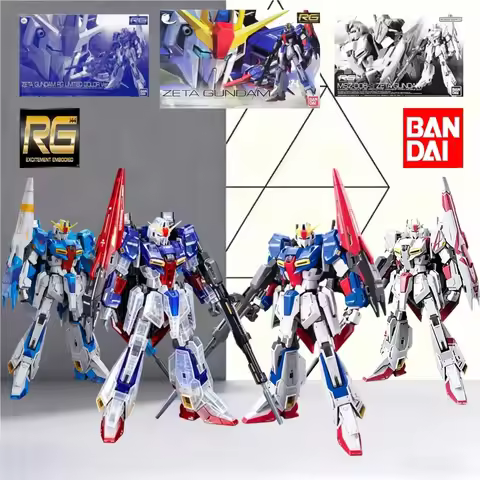 Bandai RG 1/144 MSZ-006 Z Gundam 4-in-1 Multi Tone Full Bundle, Four Snap-Fit Pre-Colored Kits Multi