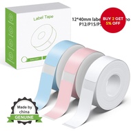 1 Roll of Thermal Sticker 12x40 14x30 Thermal Printer Tape Transparent Label Paper for P11/P12/P15/P