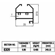 DACON Aluminium POWDER COATING 8309 Untuk Daun Jendela Casement Window