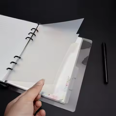 Transparent Paper Index Divider A5 A6 6 Holes For Binder Planner Notebook Stationery Notebook Paper