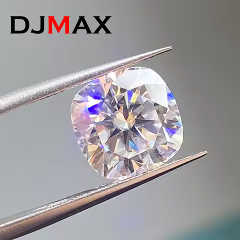 DJMAX 3-20mm Rare Cushion Cut Moissanite Loose Stone Real D Color VVS1 Cushion Shape Certified Moiss