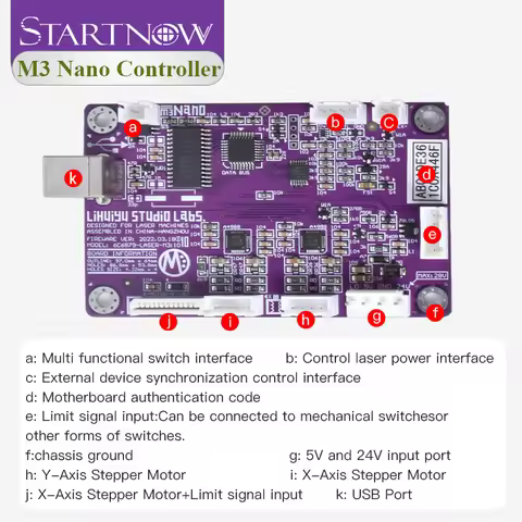 LIHUIYU M2 Nano Laser Controller Motherboard for DIY 3040 K40 Laser Engraving Machine Control System