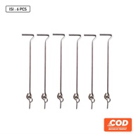 (6 Pcs) 8 Piece Stainless Steel Wind Rights | Window Hook | 8 inch Window Retainer