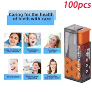 100pcs Dental Floss Dispenser Automatic Pop-Up Dental Floss Storage Box Disposable Dental Floss Pick