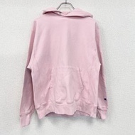 古著Champion Reverse Weave 粉紅色衛衣/連帽衫，L 碼