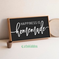 Wall Decoration Quotes HAPPINESS IS HOMEMADE kitchen Decoration wall decor kitchen Sign