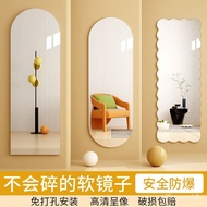⭕In Stock⭕Acrylic Full-Length Mirror Full Body Household Paste Custom Full-Length Mirror Bathroom Mirror Sticker Soft Mi