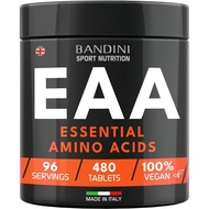 Bandini® EAA Essential Amino Acids | 480 Tablets 96-Day ply | with All 9 EAAs Intra, Pre and Post Wo