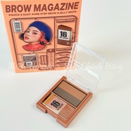Eyebrow Powder, Contour, Eyeshadow 16 BRAND BROW MAGAZINE Korea 2 colors