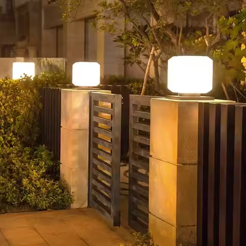 3 Color Dimmaing LED 12W 15W Lawn Lamp Modern AC110V 220V Street Light For Pillar Chapiter Fence Doo