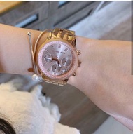 正品MICHAEL KORS RITZ系列 MK女生腕錶(MK6077)玫瑰金 晶鑽 鋼錶帶 三眼 石英手錶 37mm