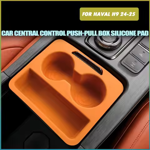 Car Central Control Push-pull Box Silicone Pad Fit for Haval H9 2024-2025 Modified Car Armrest Box P