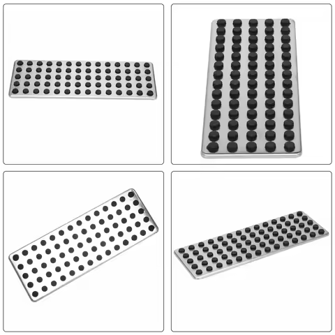 ABHX-Steel Footrest Foot Rest Dead Pedal Pad Cover For Mercedes Benz A B C E S CLS SLK CLA GLA GLK M