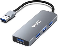 BENFEI 4-Port USB 3.0 Hub, Ultra-Slim USB 3.0 Hub Compatible for MacBook, Mac Pro, Mac Mini, iMac, Surface Pro, XPS, PC, Flash Drive, Mobile HDD