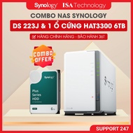 [COMBO] Nas Synology DS223J genuine 2-fly storage device and HAT3300 6TB HDD
