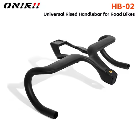 ONIRII HB 02 Universal Integrated Rised Handlebar Carbon Bars Fit 28.6 mm Head Tube with Stopwatch H