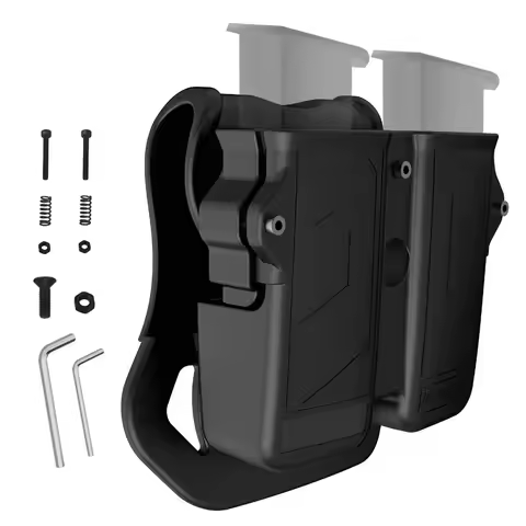 Universal Double Holder for 9mm 10mm .40 .45 Stack Pistol Magazine Holster Pouch Handgun Carrier 92A