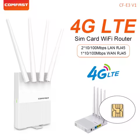 Comfast Mobile Outdoor 4G LTE Router Modem 150Mbps WiFi Sim Card Slot CAT4 Routers For IP Camera/Out
