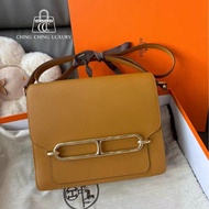 🌈Hermes🧡Roulis 23🧡芝麻色金扣🧡99新🌟Evercolor 皮🌟