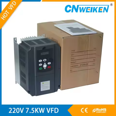 VFD Variable Frequency Drive Inverter 1HP Input 3HP 220V or 380v 7.5kw Output Frequency Converter Fa