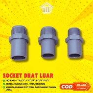 PVC SOCKET OUTER THREAD 1 x 1/ 2 INCH 1 x 3/4 INCH 3/4 x 1/2 INCH RUCIKA RUCIKA SDL AW 1X1/2" 1X3/4"