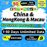 Wefly China Hong kong Macau eSIM 5G 1-30 Days Daily 500MB-3GB Unlimited Data eSIM China eSIM China M