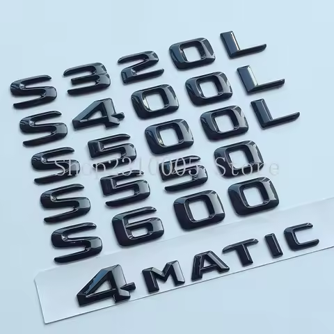 2015 Glossy Black Trunk Sharp Letters Badge ABS Emblem for S63 S300 S400L S500L S600 S500 S550 V8 Bi