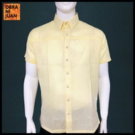 Obra ni Juan Inno Fit Polo Barong - Yellow Plain (#2694)