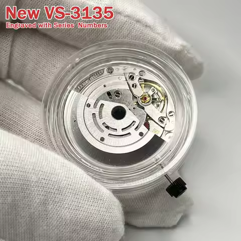 New VS-3135 Automatic Mechanical Movement High Accuracy Blue Balance Wheel Dandong Engravd Series Nu