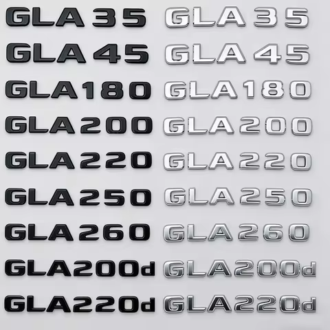 3D ABS Tail Trunk Letters Logo Emblem Badge Sticker Mercedes Benz GLA Class 4MATIC X156 H247 45 GLA2