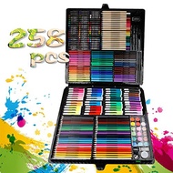 Art Set 258 pcs Art Set for Drawing and Sketching Color Pencil Crayons Case Painting Set Great Gift 