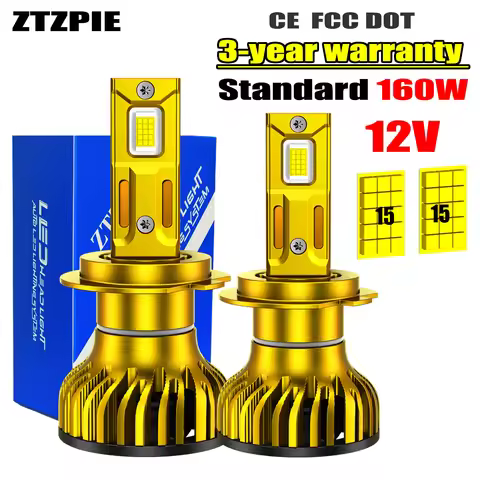 For Nissan/Hyundai/Honda/Toyota/Mazda H7 H4 LED Car Headlight 6500K 160W Light HB3 HB4 9005 9006 H1 