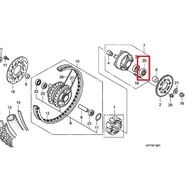 ✨ ❂ 1pc Flange Hub Oil Seal/Dust Seal (Rear Wheel) for XRM110/125/Wave125/RS125 (Genuine 91251-KGH-