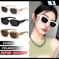 Wild Square sunglasses Female Cermin Mata Hitam Fashion Eyewear with Retro Hip-hop Sunglasses AUGUST