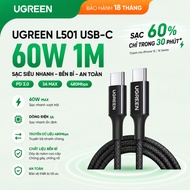 Ugreen L501 USB-C 60W fast charging cable 1M long | 3A fast charger | 480Mbps Transmission Speed | F