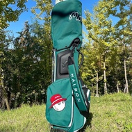 ST&amp;💘MALBONSouth Korea Golf Bag2023NewGOLFCanvas Bracket Bag Unisex Double Hood Cue Bag Green-Waterproof Oxford Canvas VR
