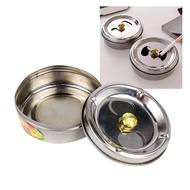 Ashtray Portable Rotation Enclosed Stainless Steel - JL032