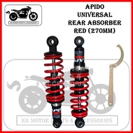 APIDO MONOSHOCK MONO SHOCK REAR ABSORBER 270MM SEPASANG RED MERAH