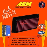 AEM USA REPLACEMENT HIGH PERFORMANCE AIR FILTER TOYOTA GT86 ZN6 2.0L/GR86 ZN8 / SUBARU ZC6/ZD8 2017-