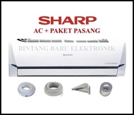 Pemasangan Dki + Ac Inverter Plasmacluster Sharp 1,5 Pk Ah-Xp13Why R32