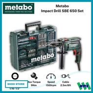 Mesin Bor Listrik 1.5-13mm Set SBE 650 Impact Drill SBE650 METABO ORI