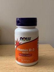 USA Now Vitamin D3 400IU, 180 softgels #1000 IU #2000 IU ✨美國 維他命D 400 IU 180粒裝 強健骨骼 牙齒 增強免疫力