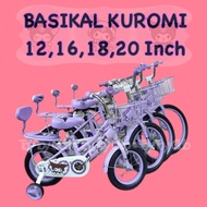 🔥HOT ITEM 🔥BUDAK PEREMPUAN BASIKAL KUROMI SIZE 12'/16'/20'  CUTE CARTOON KUROMI GIRL BICYCLE