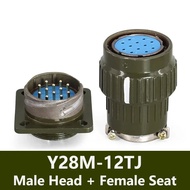 【♚】Y28M Aviation Connector YP28 28mm Aviation Plug Aviation Socket 4/7/8/10/12/14/19/24/32/37 Pin Ma