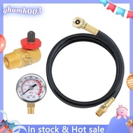【yhumh03】Air Tank Repair Kit W/Safety Valve, Pressure Gauge and 4 Feet Air Tank Hose Assembly Parts 
