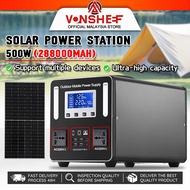 Power Station 500W AC 220V Output Emergency  Backup 288000mAh Super Big CapacityPower Bank Solar Gen