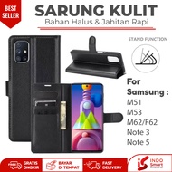 Samsung M51 M53 M62 F62 / Case Samsung Note 5 / Note 3 Casing Hp Wallet Flip Case Leather Holster Hp